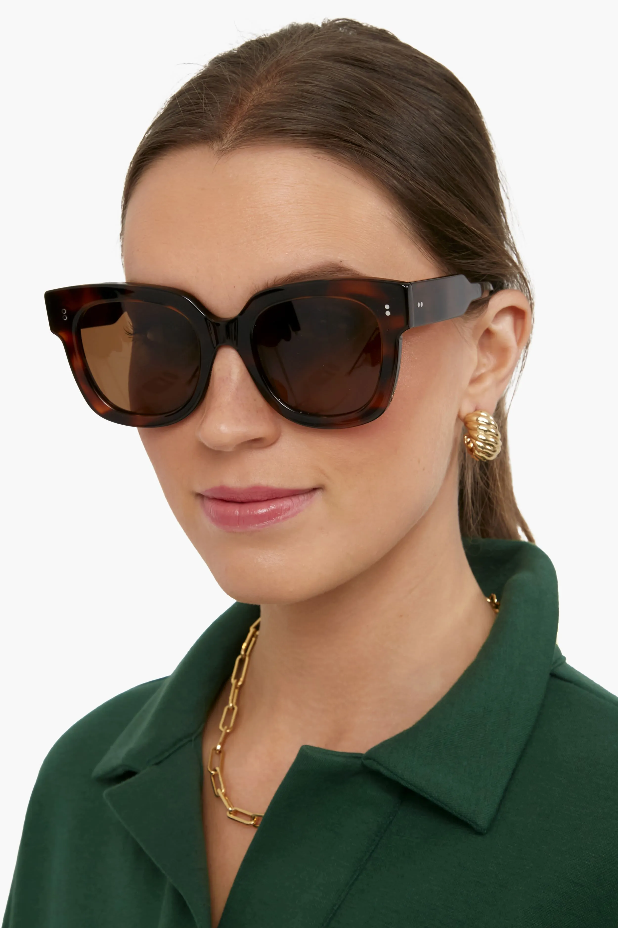 08 Oversized Square Tortoise Sunglasses