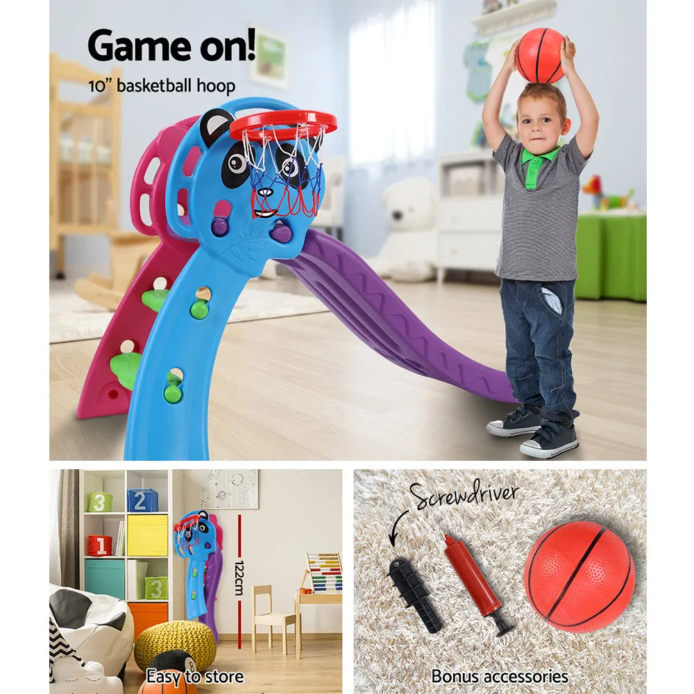 100cm Slide Set Basketball Hoop Non-Toxic Kids Toys Keezi