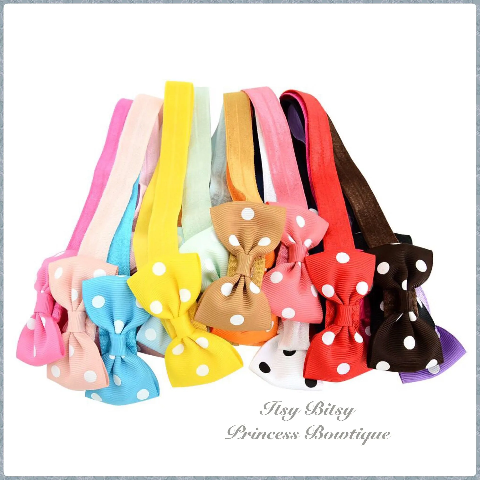 2.5 Inch Polka dot bow headbands