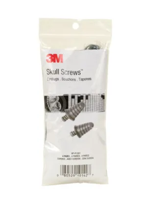 3M™ Skull Screws™ Corded Earplugs in Vending Pack VP-P1301, 4 Pair/Pack