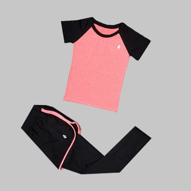 5 Piece Set Yoga For Women Wear Bra Performance Fitness Sports Women's T-Shirt For Fitness Clothing Training Set Sport Suit