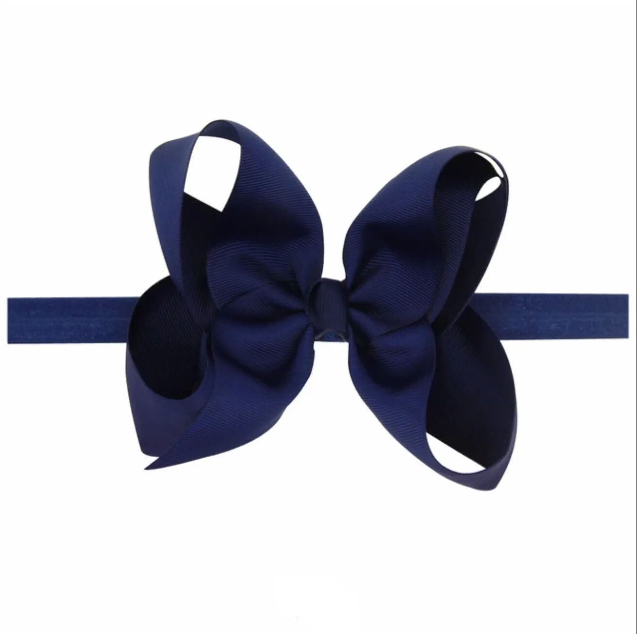 6 Inch bow on elastic headbands