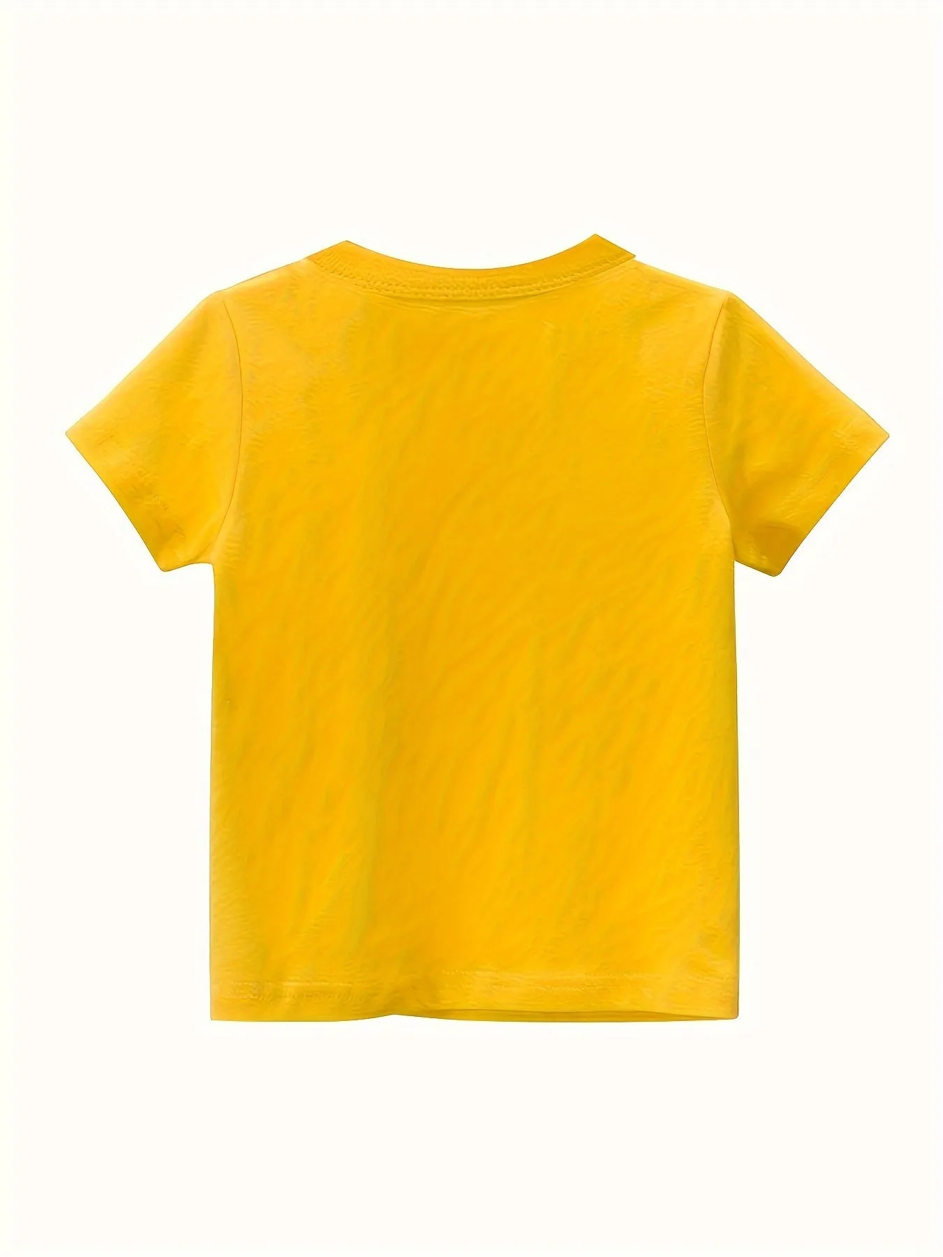 7pcs Boys' Solid Color Cotton T-Shirts - Comfy, Versatile & Cool Short Sleeve Tees