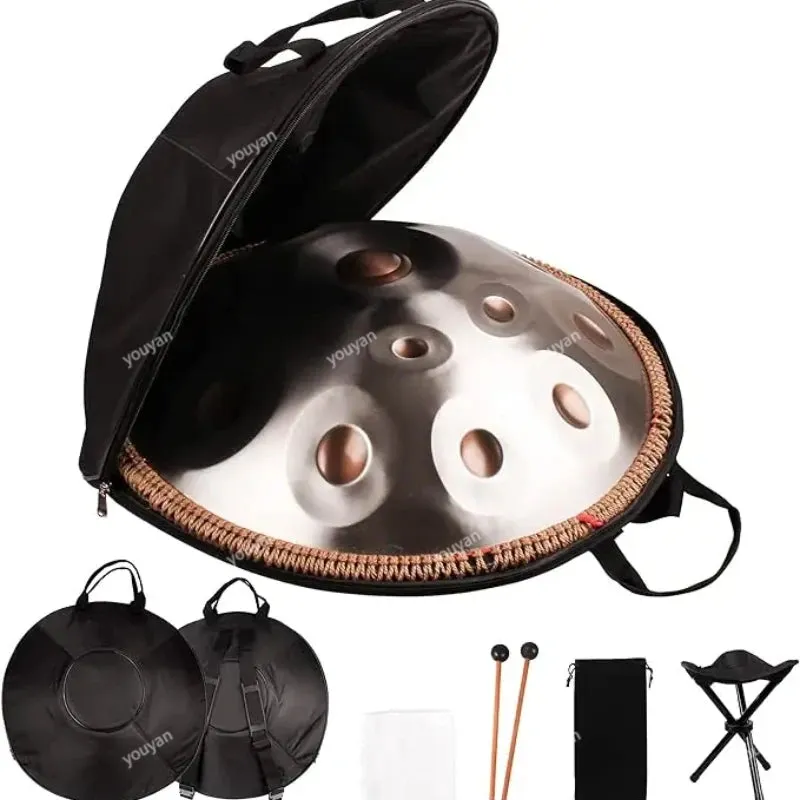 9/10/12/14 Tone Handpan Drum 22 Inches 432hz,440hz D Minor Steel Tongue Drum Yoga Meditation  Music Drums Percussion Instruments