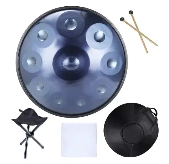 9/10/12/14 Tone Handpan Drum 22 Inches 432hz,440hz D Minor Steel Tongue Drum Yoga Meditation  Music Drums Percussion Instruments