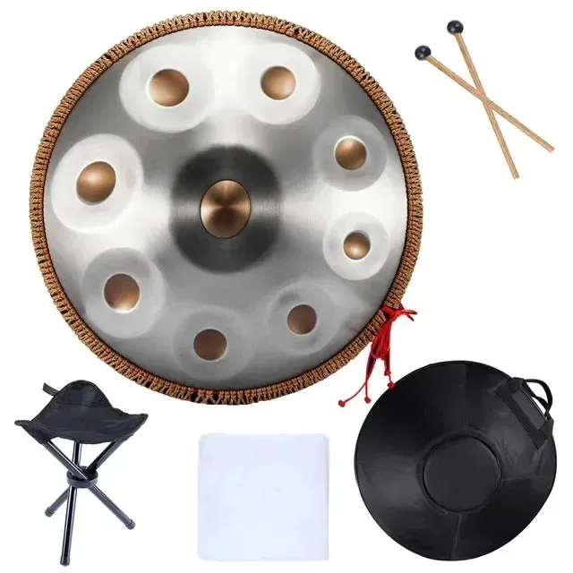 9/10/12/14 Tone Handpan Drum 22 Inches 432hz,440hz D Minor Steel Tongue Drum Yoga Meditation  Music Drums Percussion Instruments