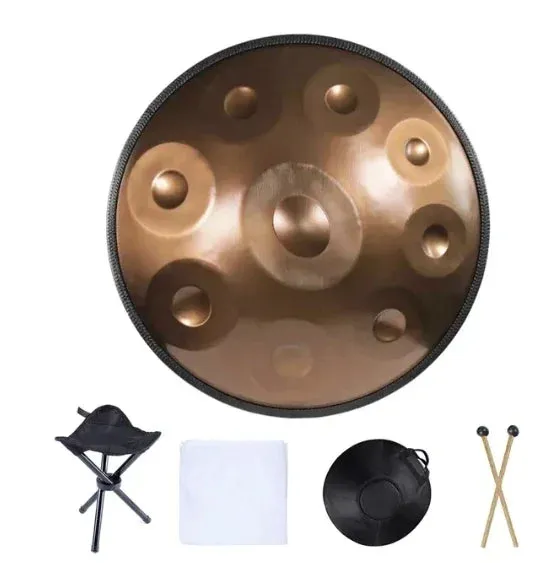 9/10/12/14 Tone Handpan Drum 22 Inches 432hz,440hz D Minor Steel Tongue Drum Yoga Meditation  Music Drums Percussion Instruments