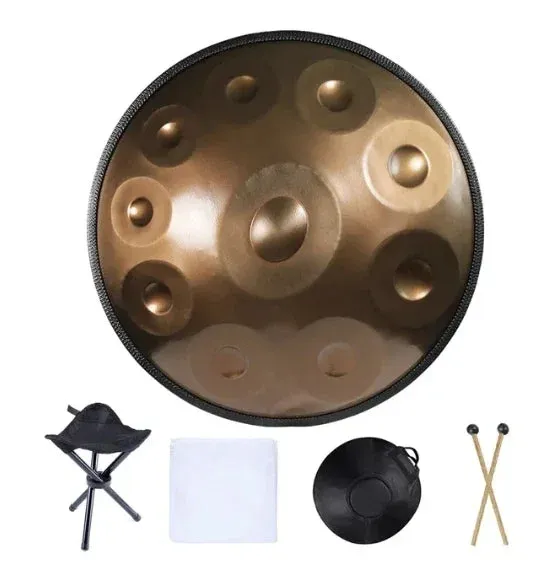 9/10/12/14 Tone Handpan Drum 22 Inches 432hz,440hz D Minor Steel Tongue Drum Yoga Meditation  Music Drums Percussion Instruments