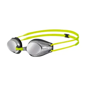 Arena Tracks Junior Mirror Racing Goggle | Silver Black-Fluo Yellow