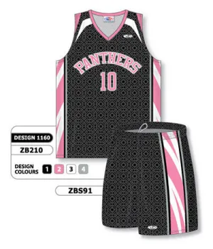 Athletic Knit Custom Sublimated Matching Basketball Uniform Set Design 1160