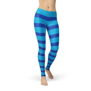 Avery Blue Candy Cane Leggings