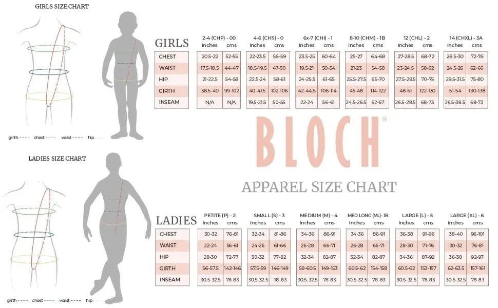 Bloch CL4997 Ryli Mesh Back Bodysuit