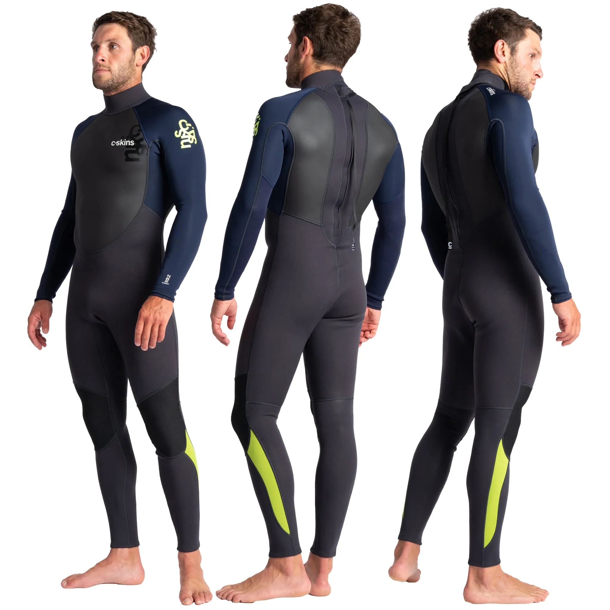 C-Skins Element 3/2mm Men's Wetsuit - Anthracite Slate