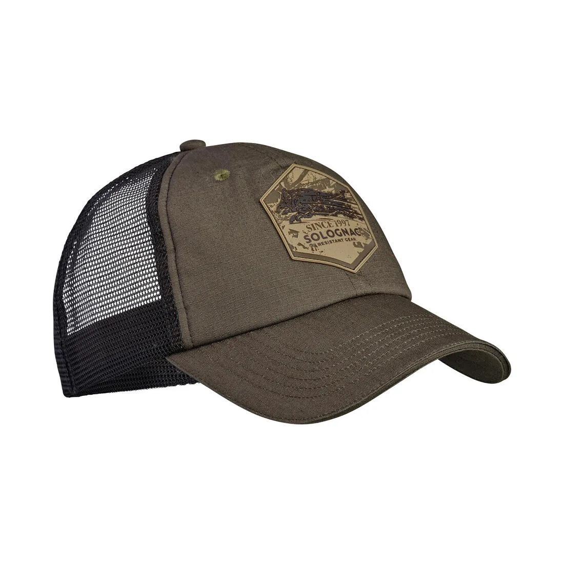 CAP TRUCKER GREEN WILD BOAR PATCH