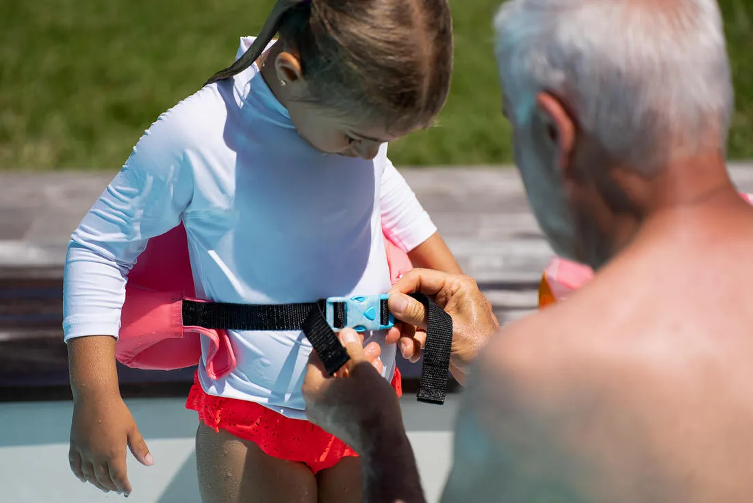 Child's TISWIM adaptable armband-waistbands Pink Printed "PINK FLAMINGO"