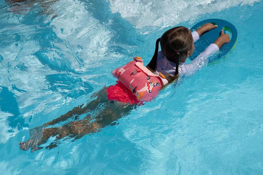 Child's TISWIM adaptable armband-waistbands Pink Printed "PINK FLAMINGO"