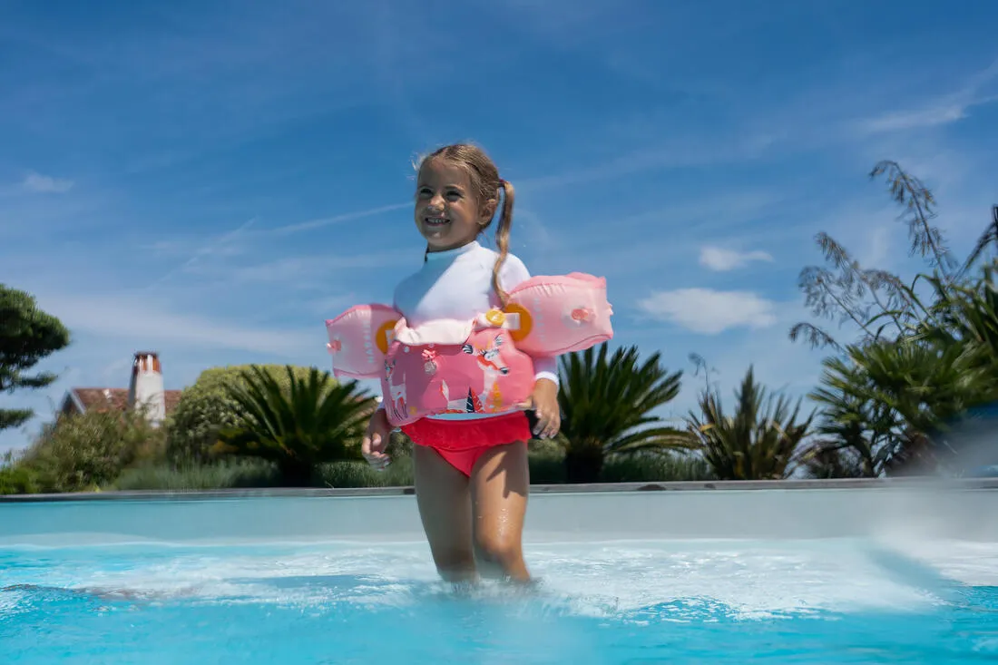 Child's TISWIM adaptable armband-waistbands Pink Printed "PINK FLAMINGO"