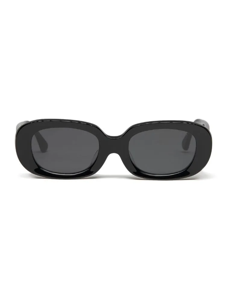 CHILLHANG Oval Island Style Sunglasses - Black Frame