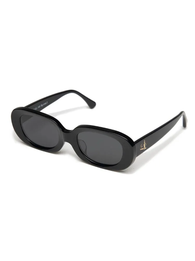 CHILLHANG Oval Island Style Sunglasses - Black Frame