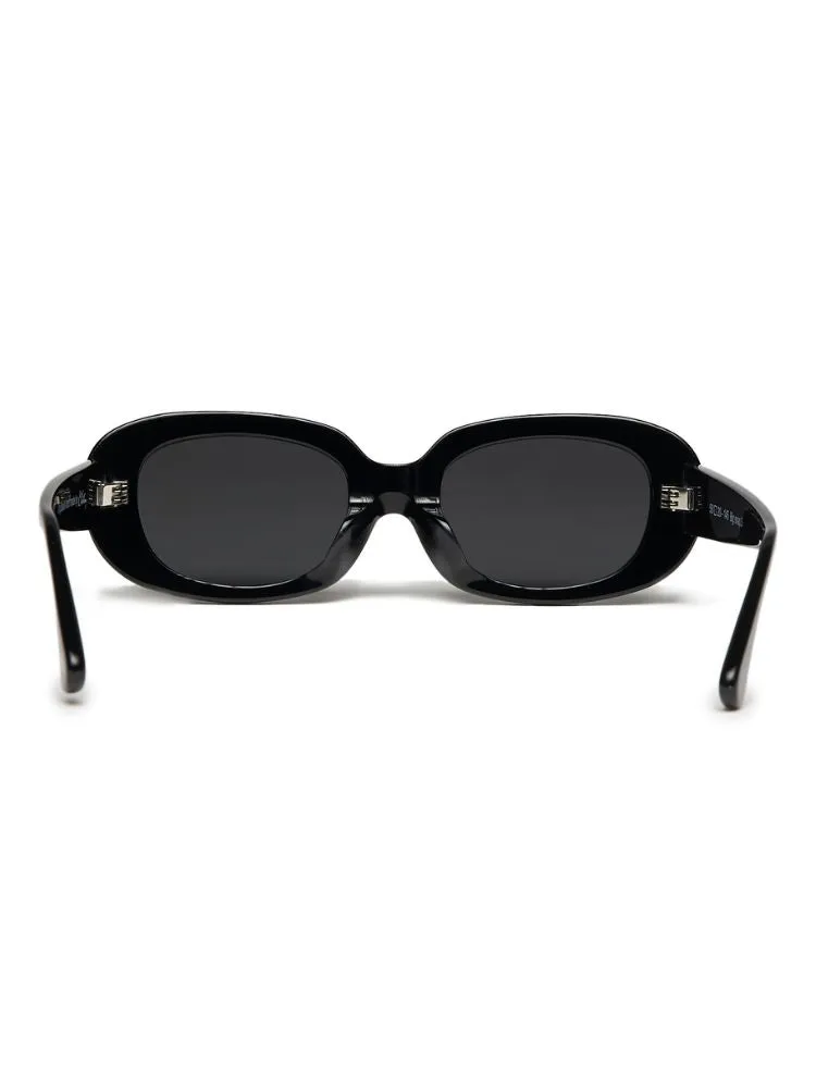 CHILLHANG Oval Island Style Sunglasses - Black Frame