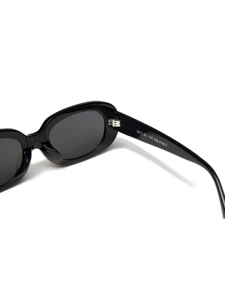 CHILLHANG Oval Island Style Sunglasses - Black Frame