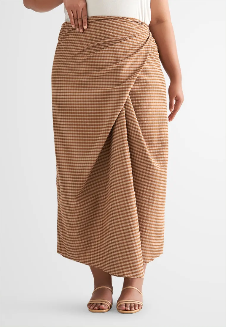 Ciara Semi-Instant Gingham Pario Skirt