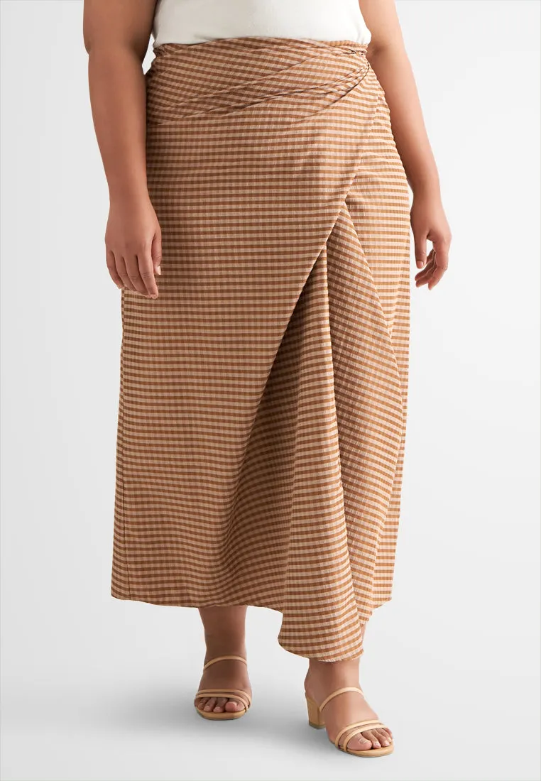 Ciara Semi-Instant Gingham Pario Skirt