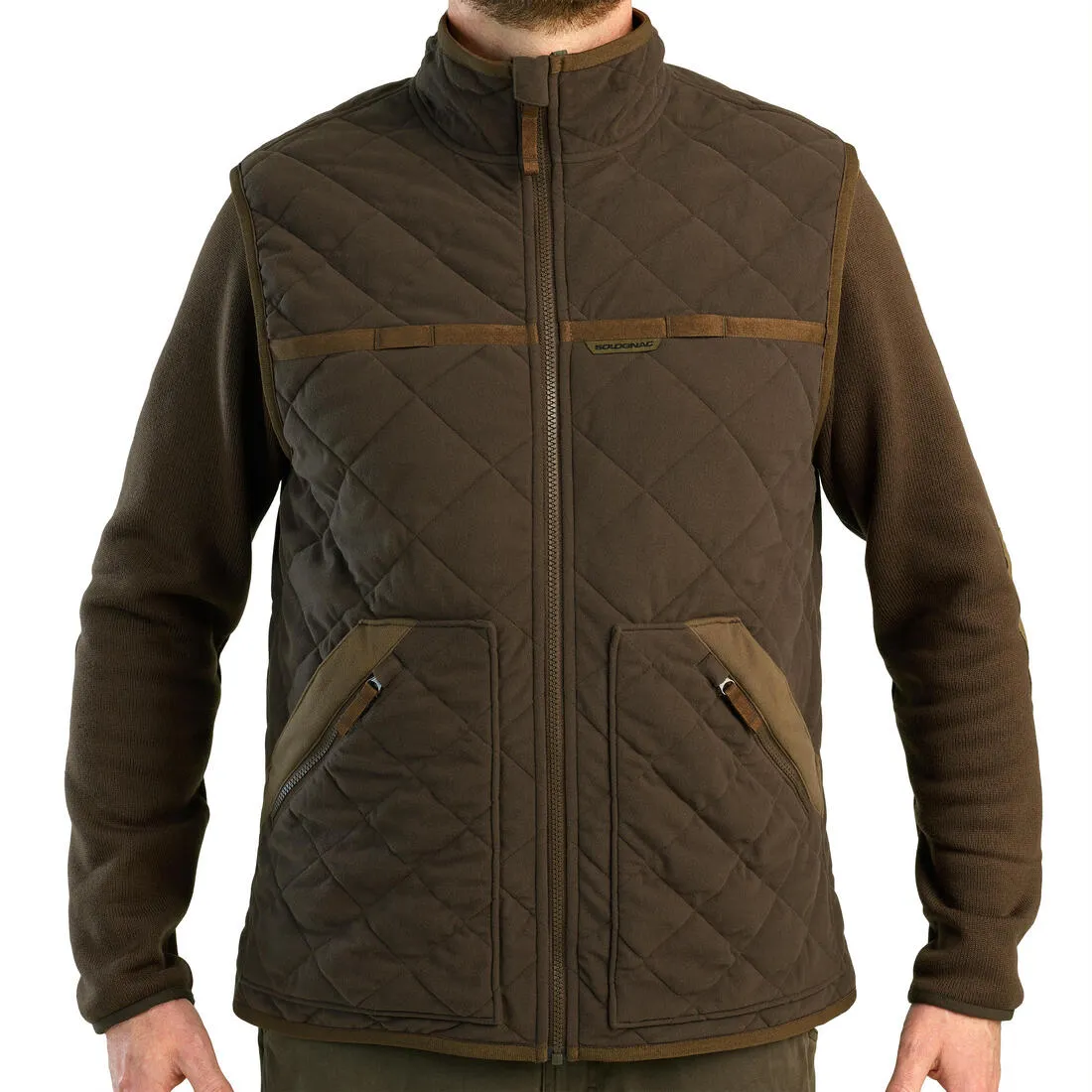 Country Sport Silent Padded Gilet 500 Brown.