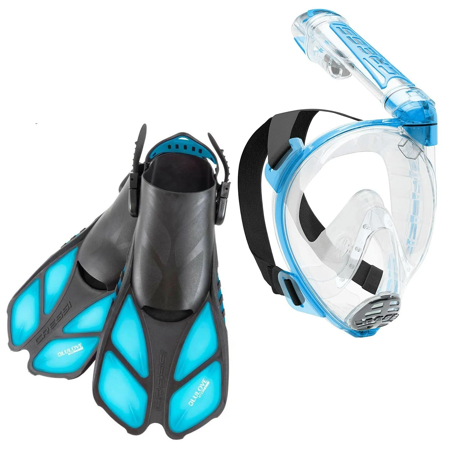 Cressi Duke Full-Face Mask and Bonete Fins Set