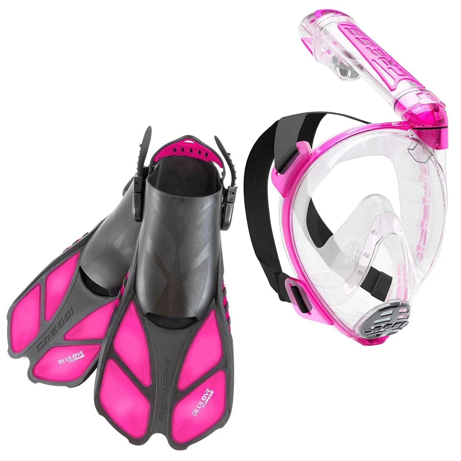 Cressi Duke Full-Face Mask and Bonete Fins Set