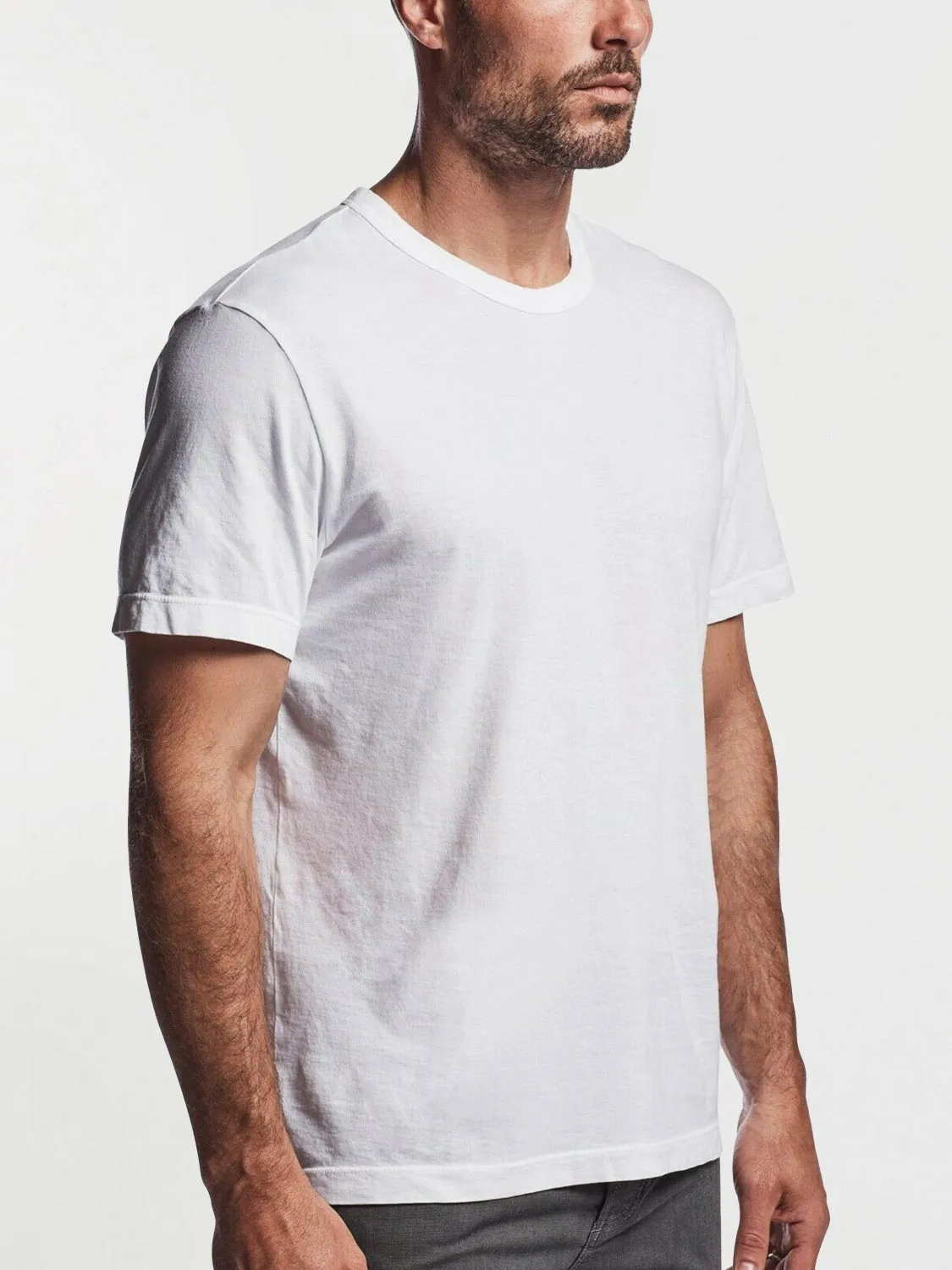 Crewneck Cotton Tailor Fit T-shirt White