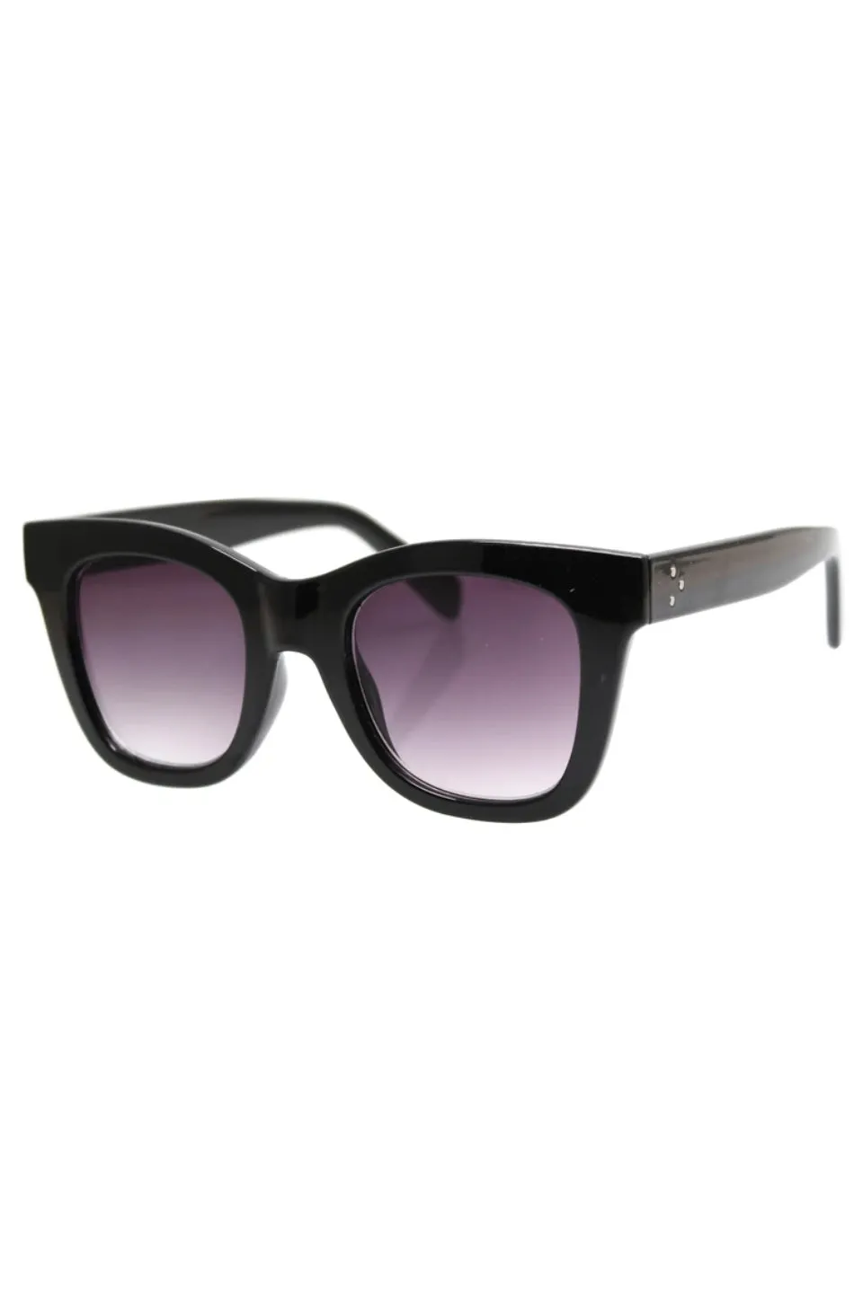 Crush Black Sqaure Oversized Sunglasses