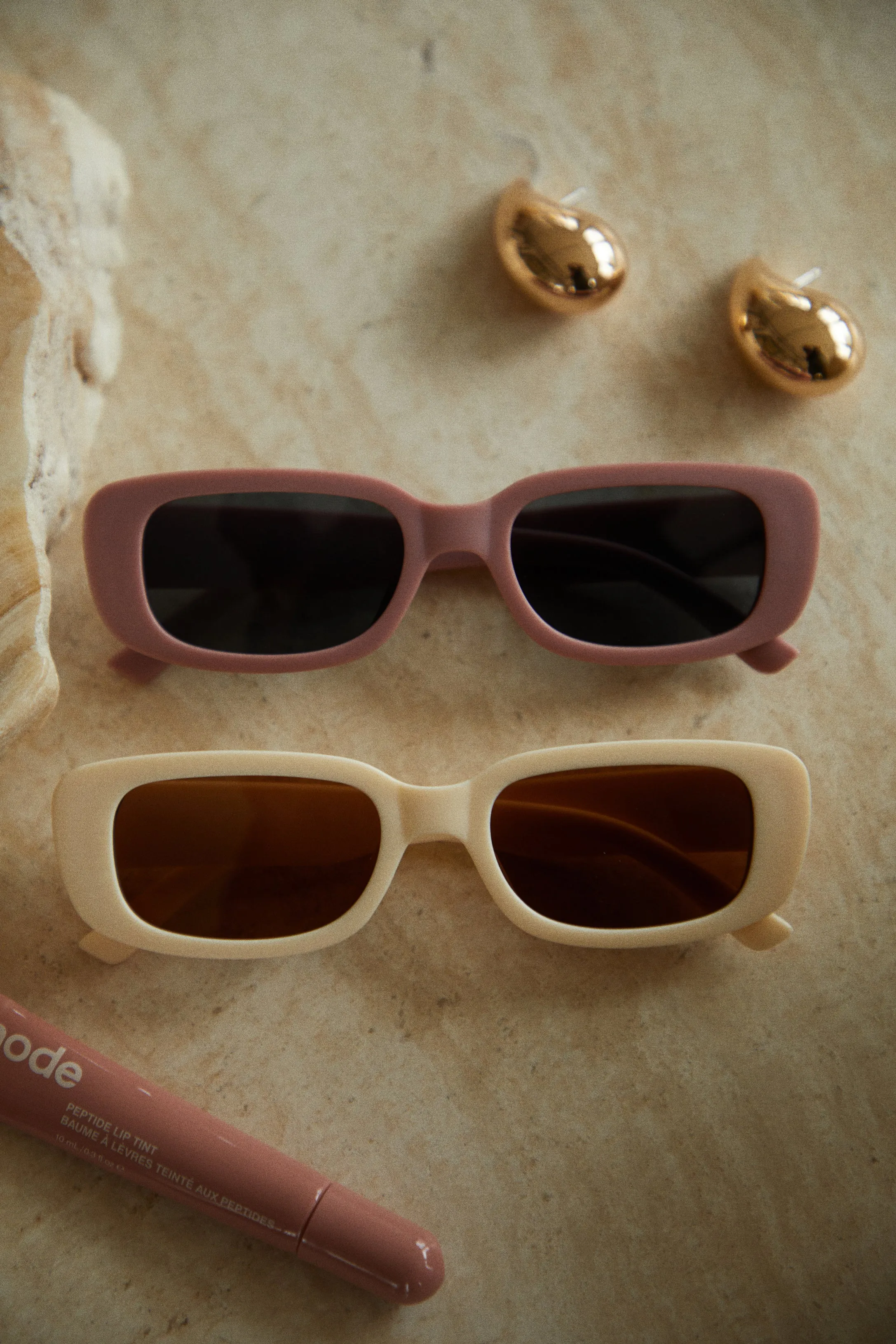 Devani Rectangle Sunglasses - Pink