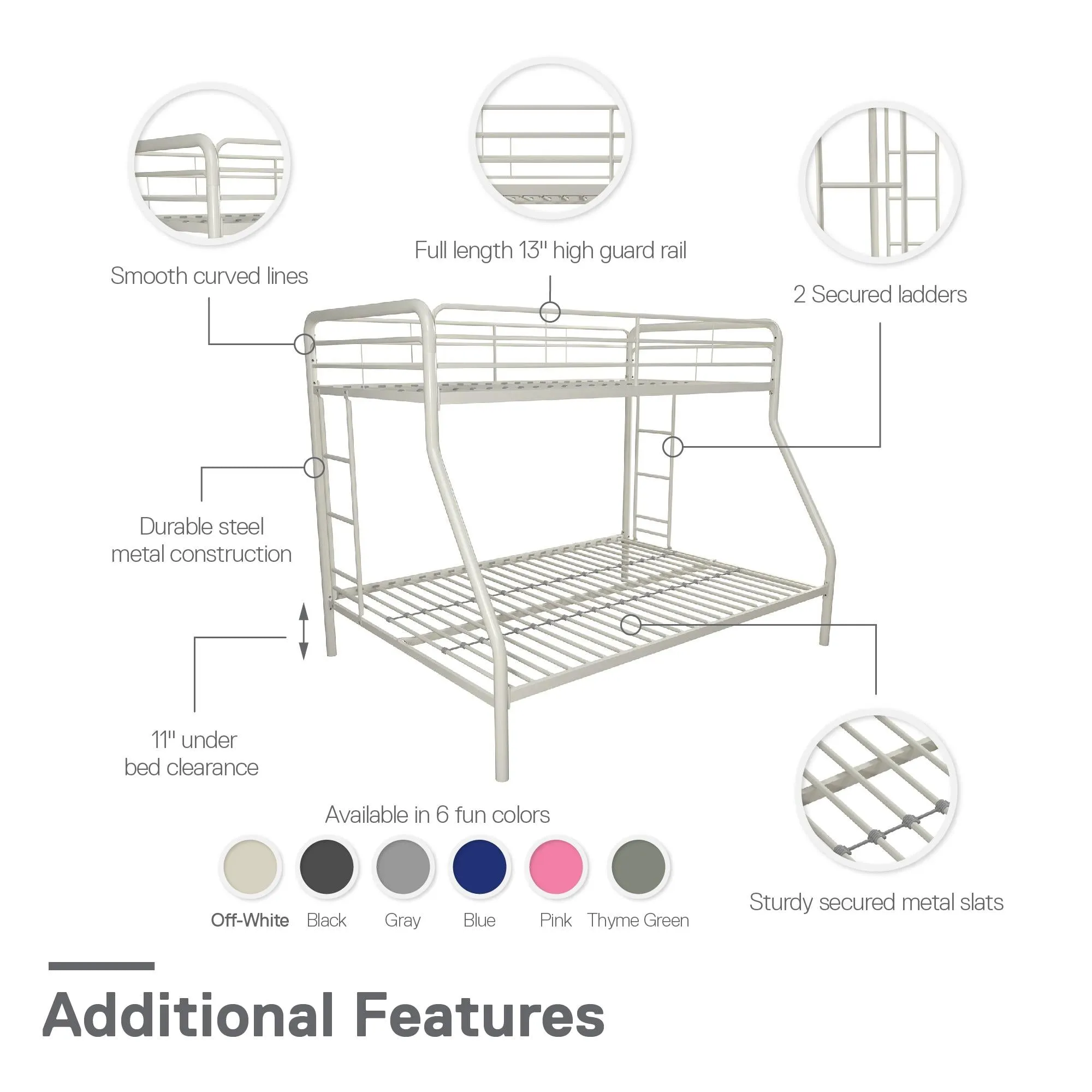 Dusty Metal Bunk Bed