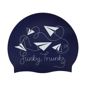 Funky Paper Plain Silicone Swim Cap