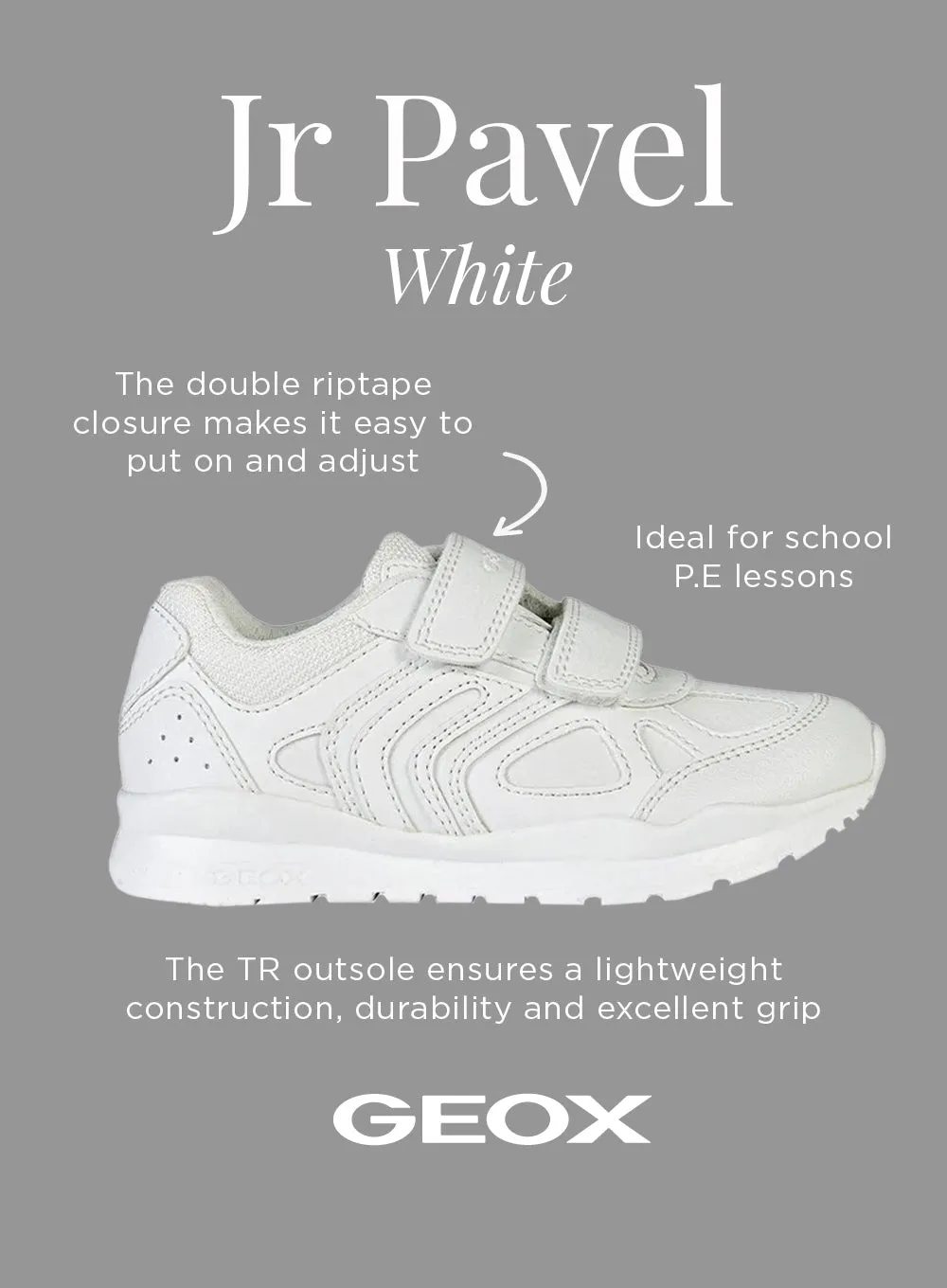 Geox Jr Pavel Trainers in White