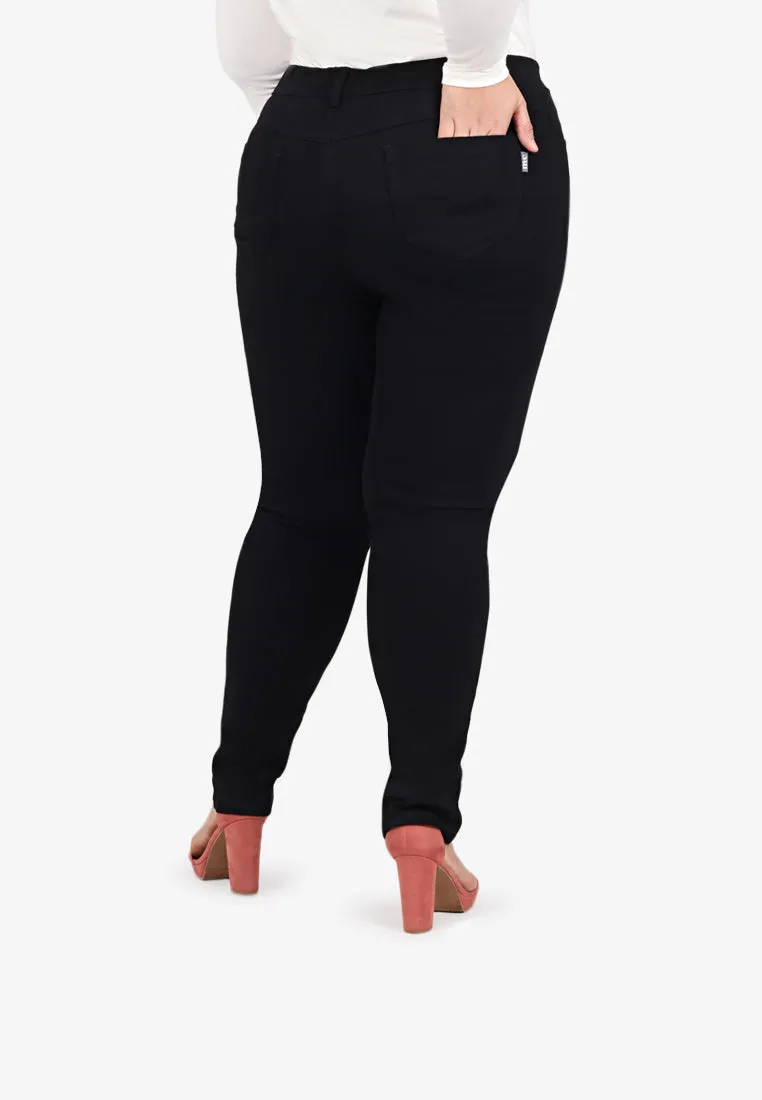 Ginnie Slim-fit Stretch Pants - Black