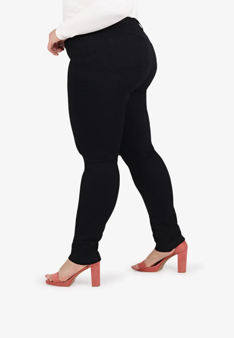 Ginnie Slim-fit Stretch Pants - Black