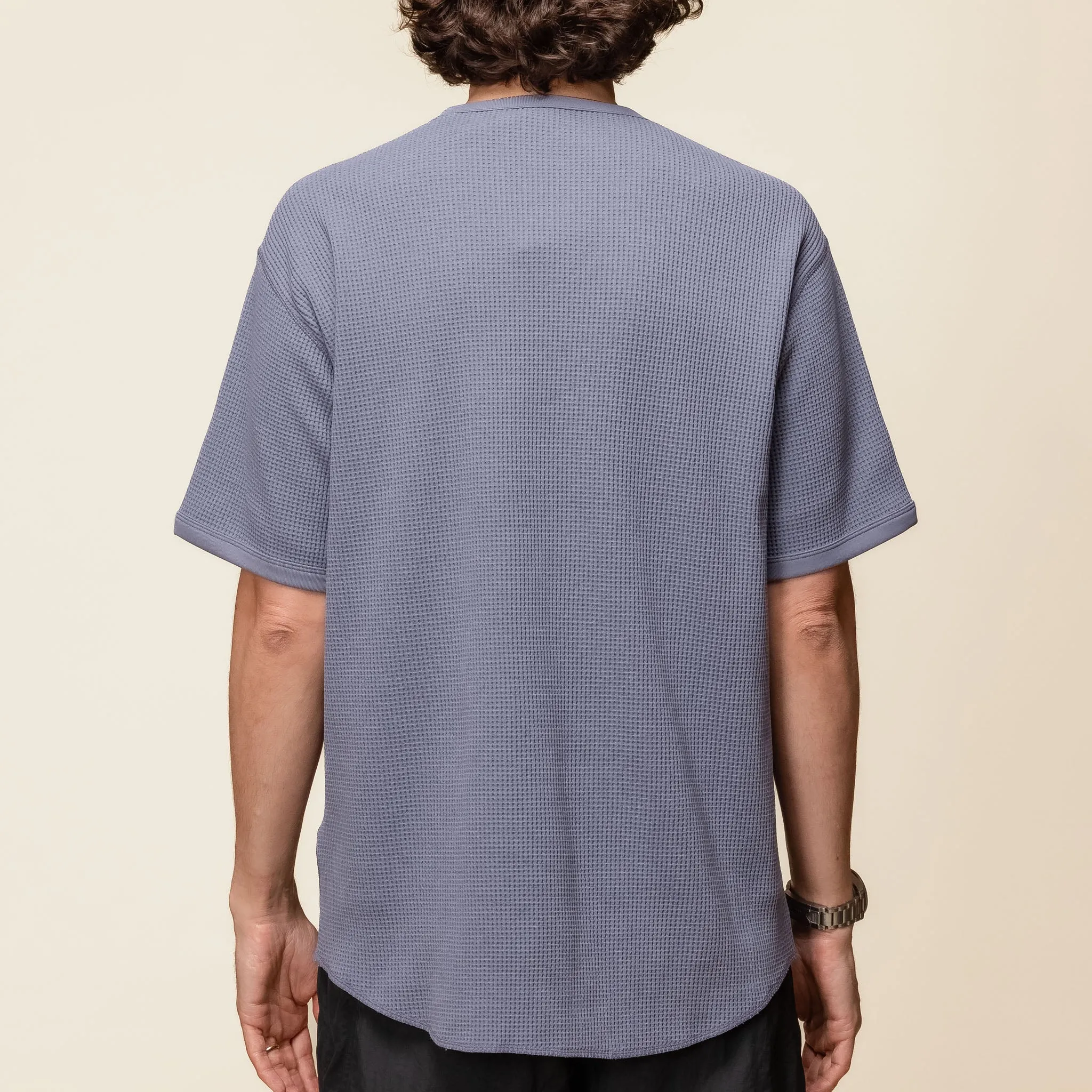 Goldwin - Waffle Light Gusset T-Shirt - Smoked Purple