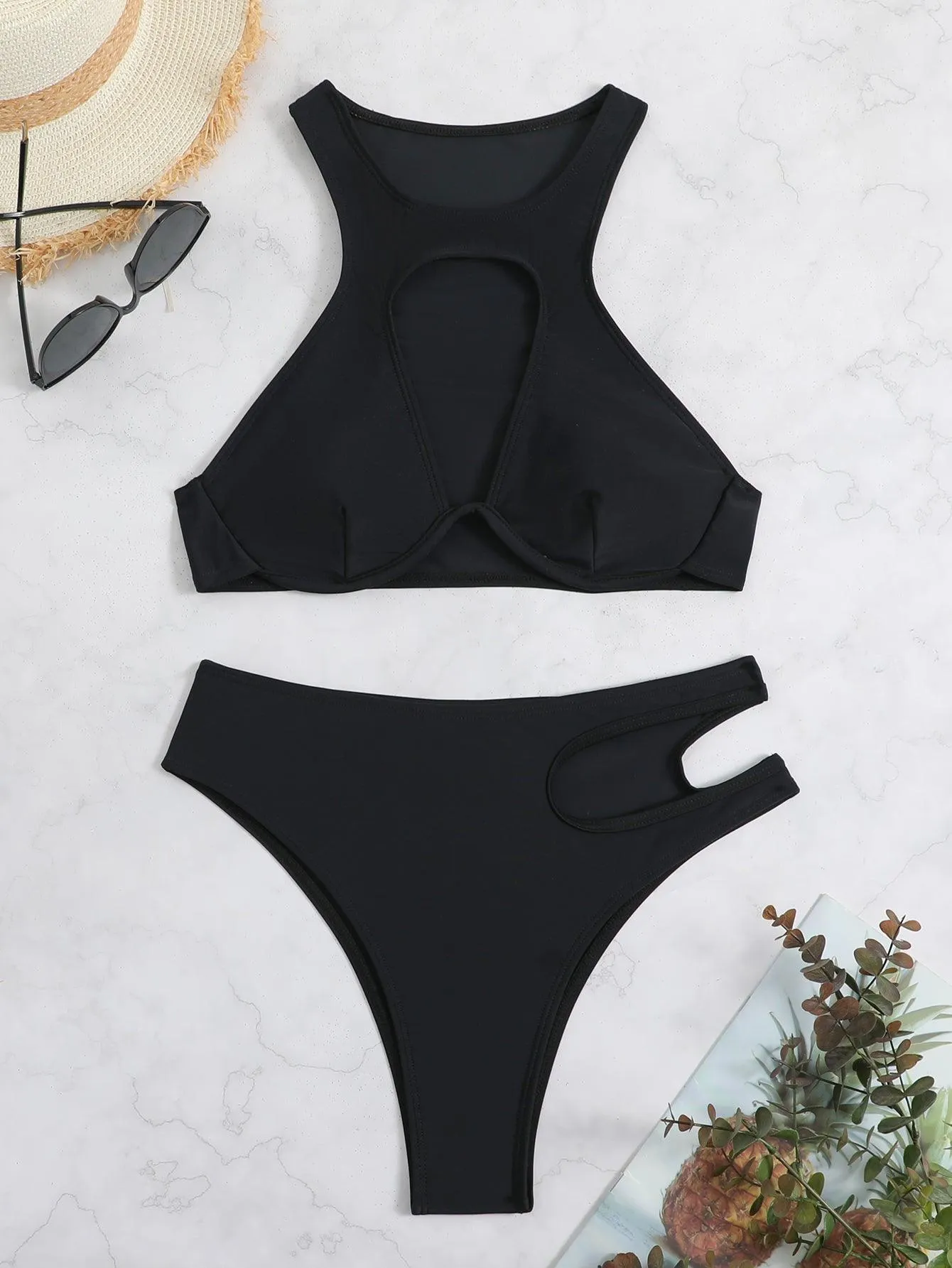 High-Waist Bikini Set - Sexy Swimwear for Women, GFIT, Pool & Beach Ready