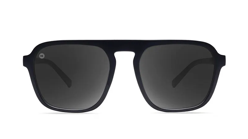 Knockaround Pacific Palisades Matte Black Frame - Black Smoke Lens - Polarized Sunglasses