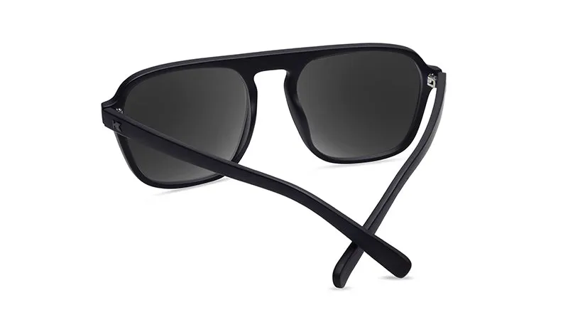 Knockaround Pacific Palisades Matte Black Frame - Black Smoke Lens - Polarized Sunglasses