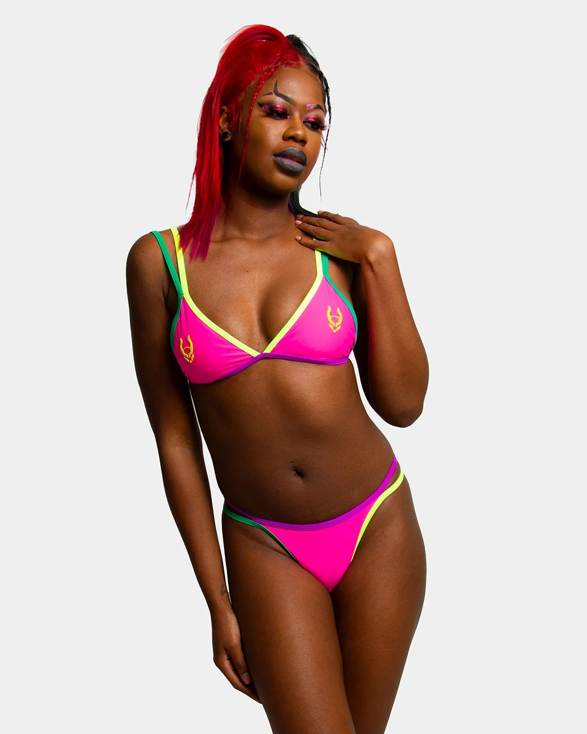 MULTI NEON LOGO BIKINI