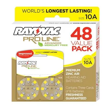 Rayovac Proline Advanced Mercury-Free Hearing Aid Batteries