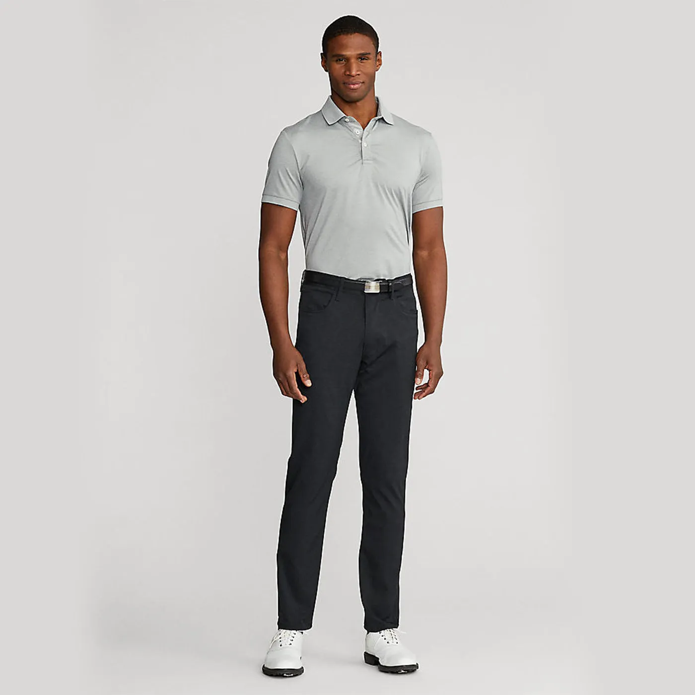 RLX Ralph Lauren Solid Airflow Performance Golf Shirt - Andover Heather