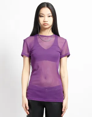 SHORT SLEEVE FISHNET PURPLE