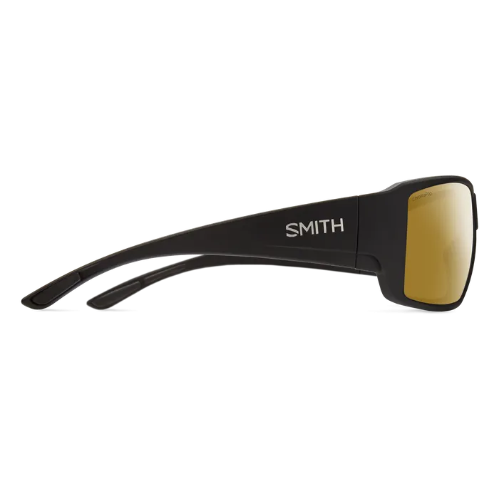 Smith Guide's Choice Matte Black Frame - ChromaPop Glass Polarized Bronze Mirror Lens - Polarized Sunglasses