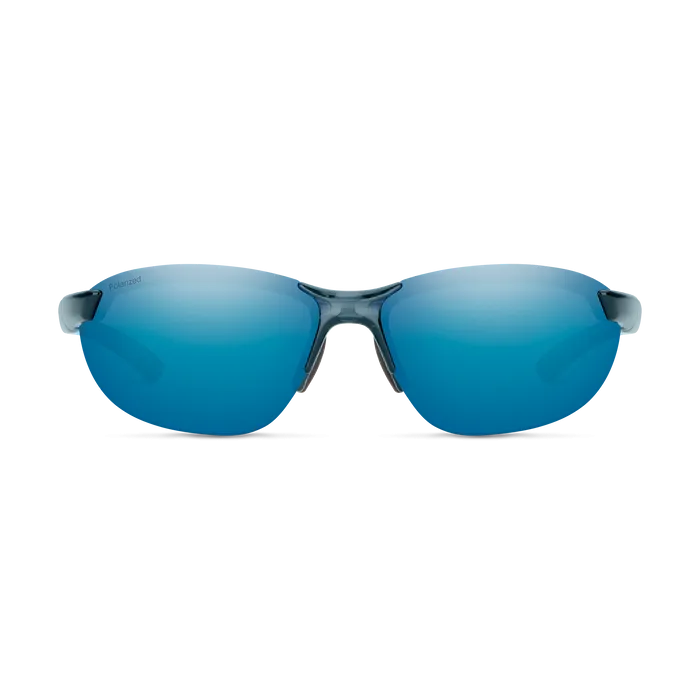 Smith Parallel 2 Crystal Mediterranean Frame - Polarized Blue Mirror Lens - Polarized Sunglasses