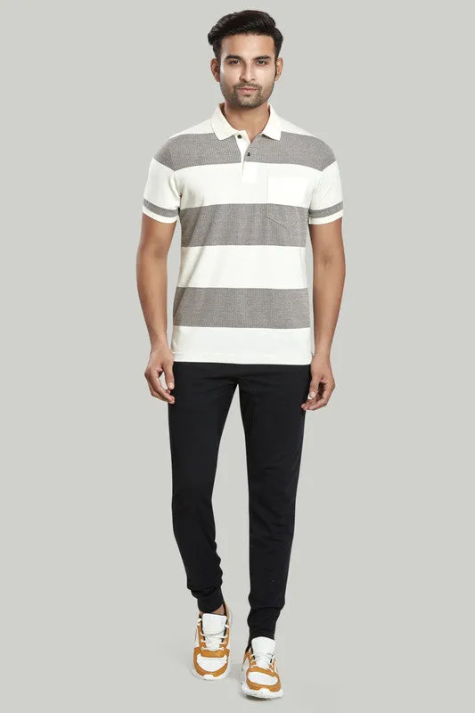 Stripe Jacquard Polo