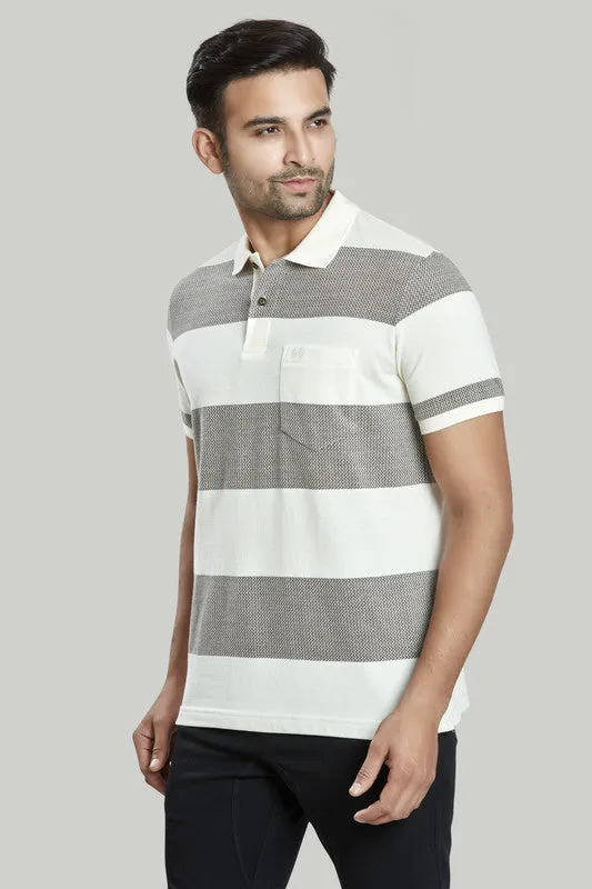 Stripe Jacquard Polo